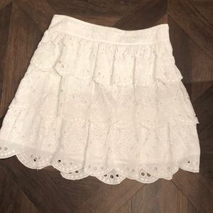 White eyelet skirt by Michael Kors.